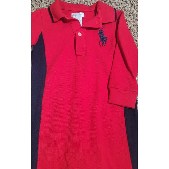 Ralph Lauren Polo Boy's One piece size 12m red and navy - Picture 2 of 4